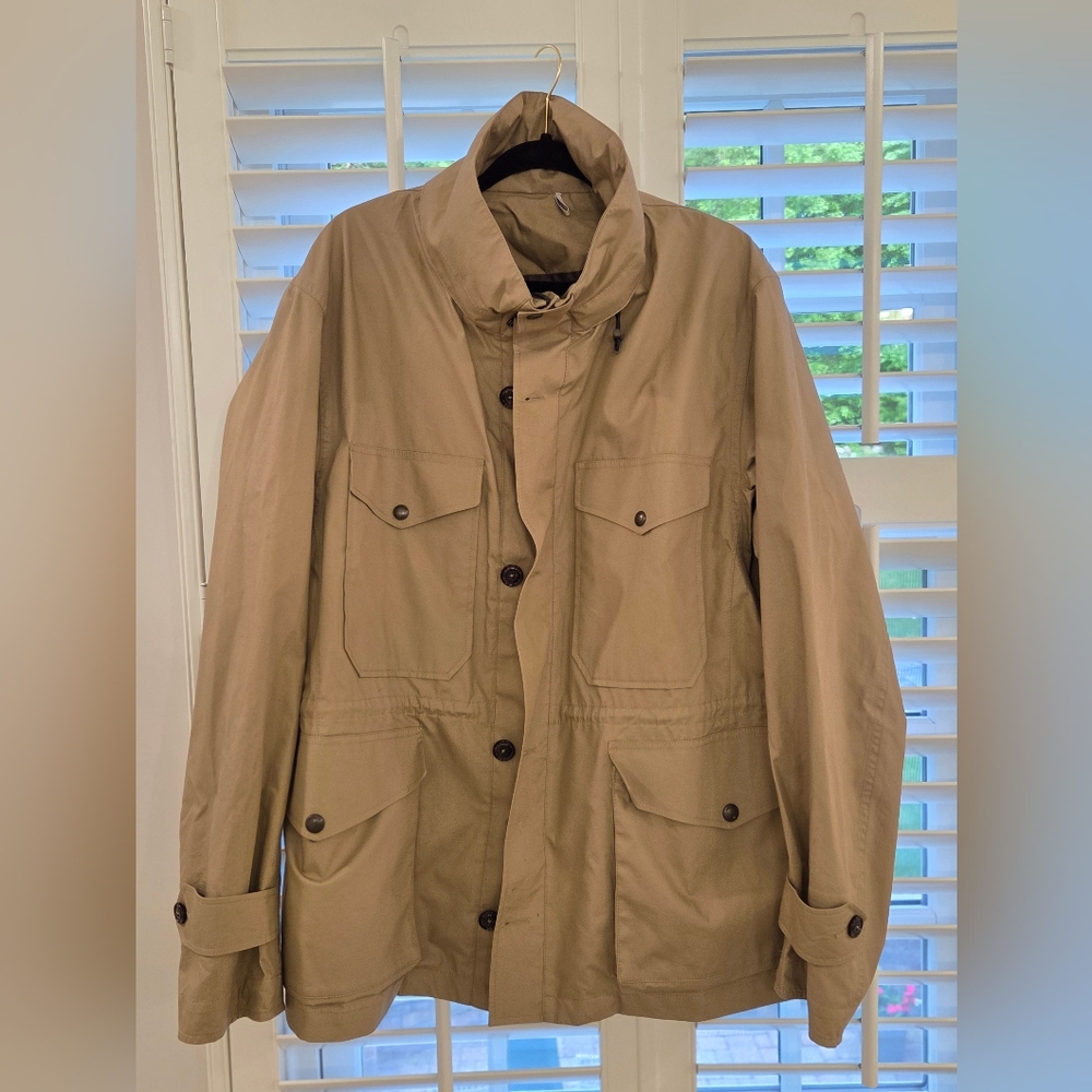 EUC Like New Moncler Tan Military Field Coat Utility Design